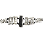 Zamak bracelet with lava rectangle